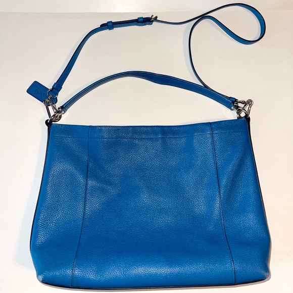 Coach | Large Scout Turquoise Leather Hobo Handbag - Picture 4 of 13